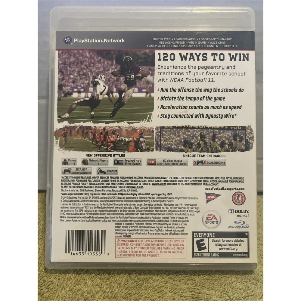 NCAA Football 11 (Sony PlayStation 3,‎ 2010)